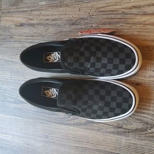 Vans Off The Wall Checkerboard Slip On Black